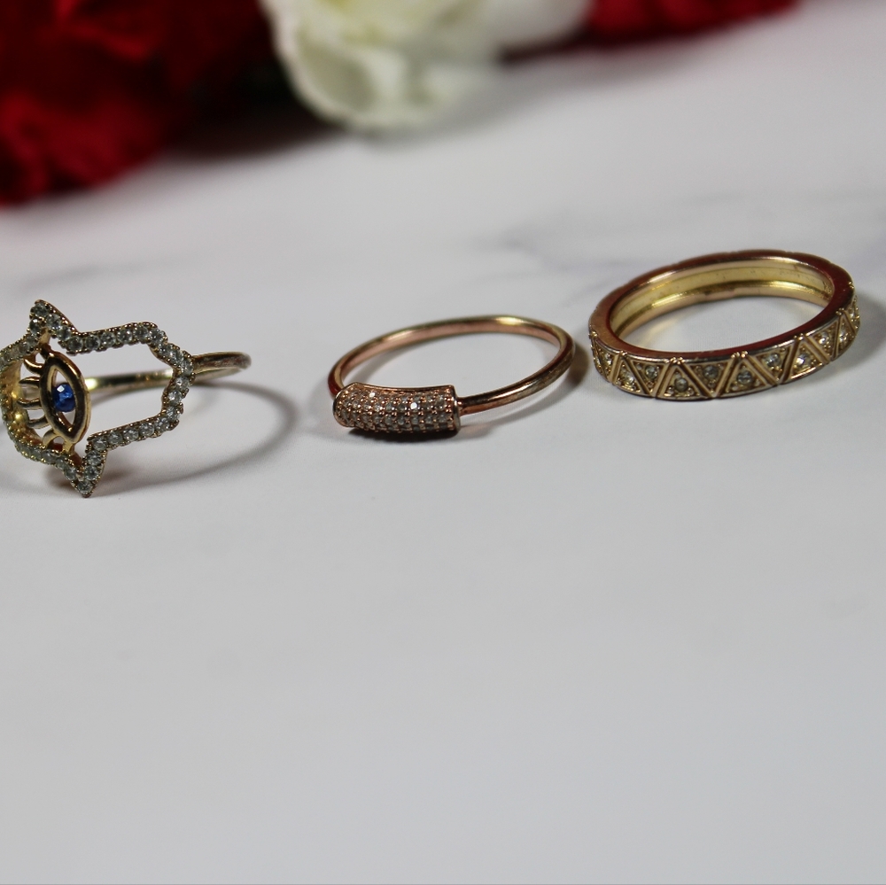 (3) Super Adorable Stackable Rings - Picture 2 of 12